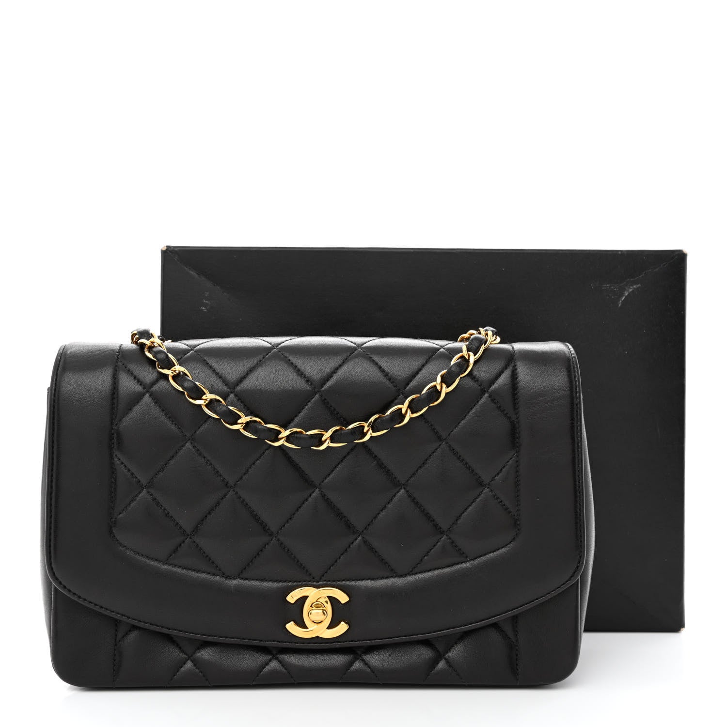 Chanel Lambskin Quilted Medium Single Flap Black 12 of 12