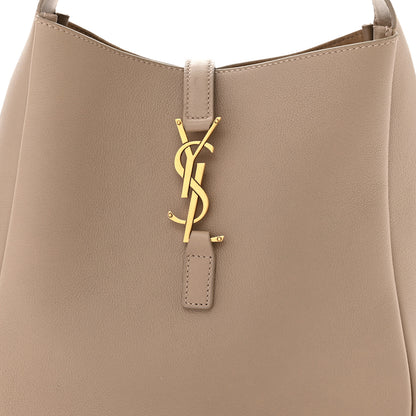 Saint Laurent Smooth Calfskin Small Le 5 A 7 Soft Hobo Dusty Grey 7 of 9