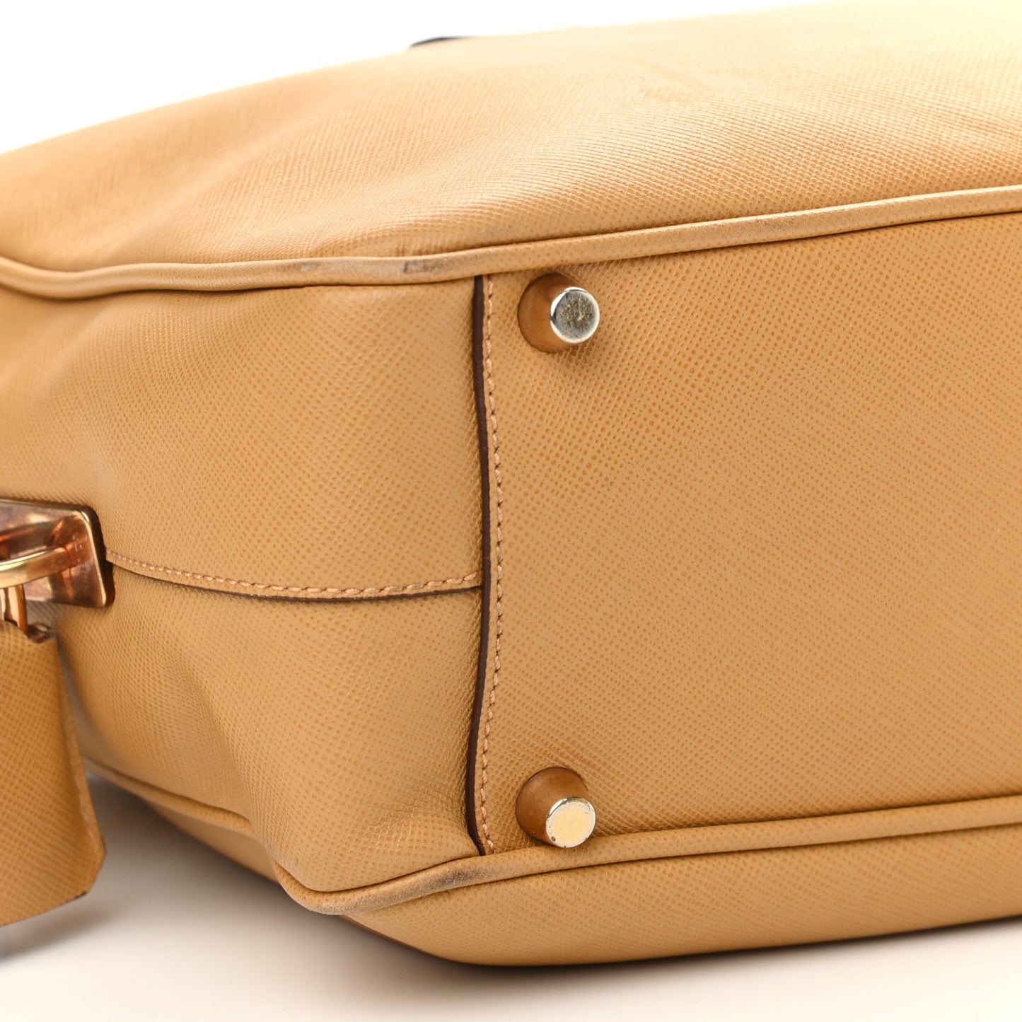Saffiano Lux Bowler Caramel
