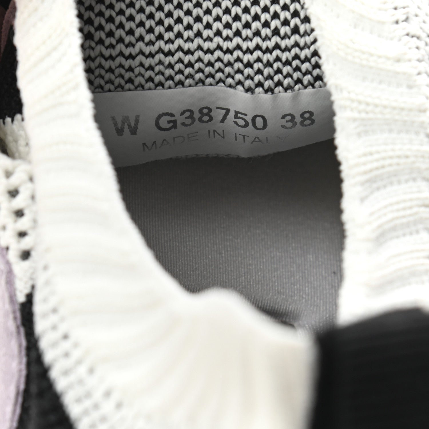 Chanel Mesh Suede Fabric Womens CC Sneakers 38 White Black Purple Dark Purple 7 of 7