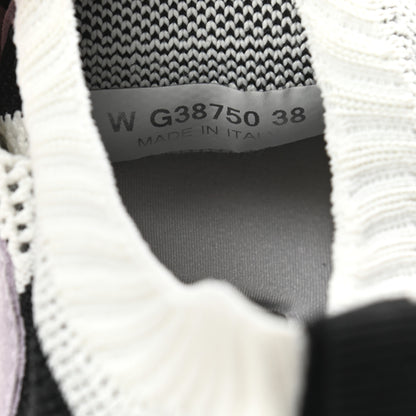 Chanel Mesh Suede Fabric Womens CC Sneakers 38 White Black Purple Dark Purple 7 of 7