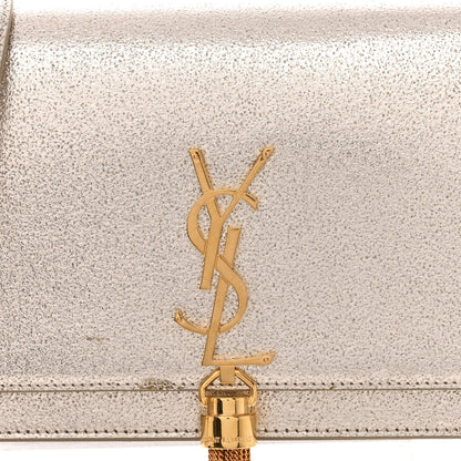Saint Laurent Metallic Calfskin Kate Monogram Tassel Chain Wallet Gold 8 of 10