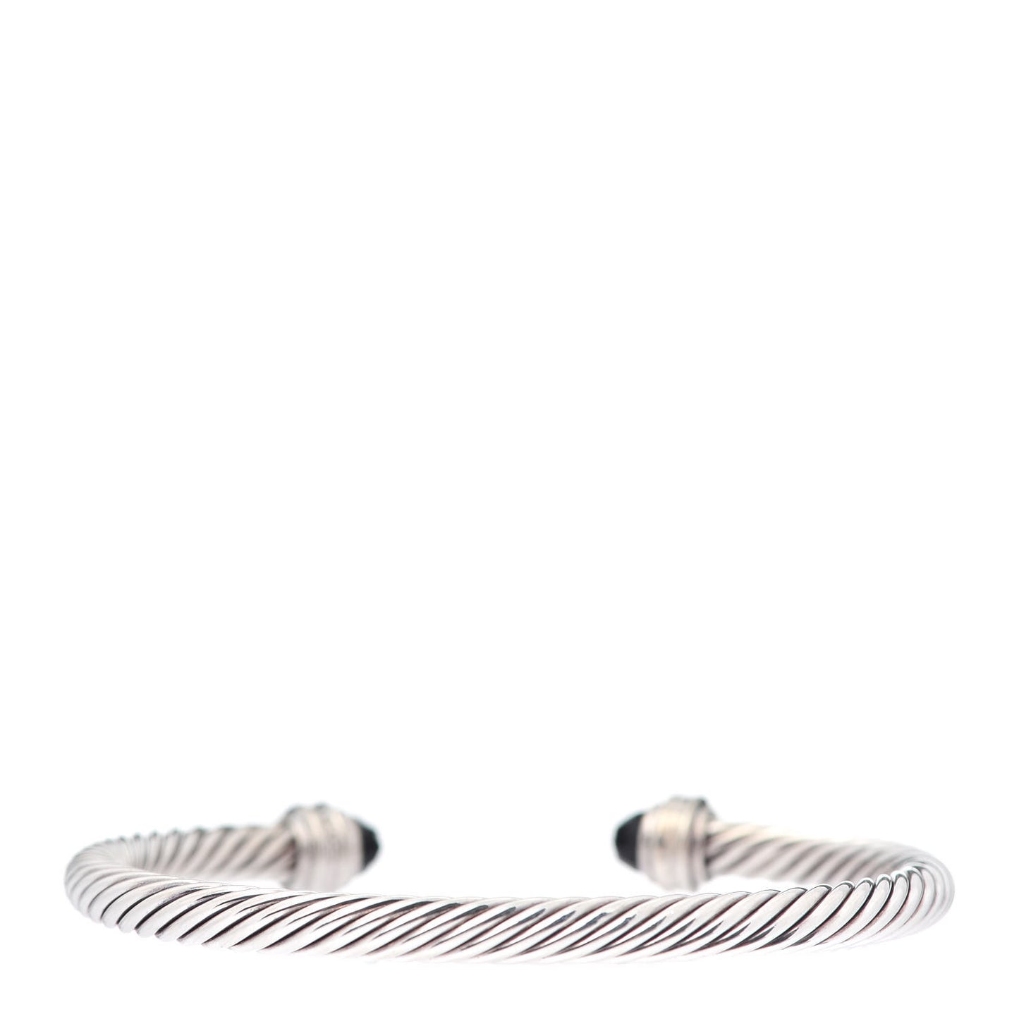 Sterling Silver Diamond Black Onyx 5mm Cable Classics Princess Bracelet