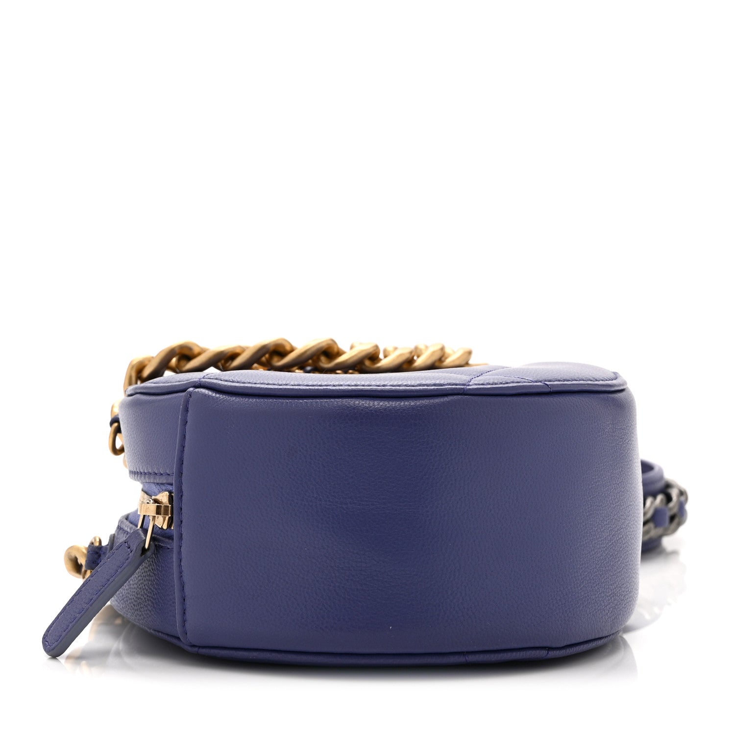 Chanel Lambskin Quilted Chanel 19 Round Clutch With Chain Purple 4 of 10