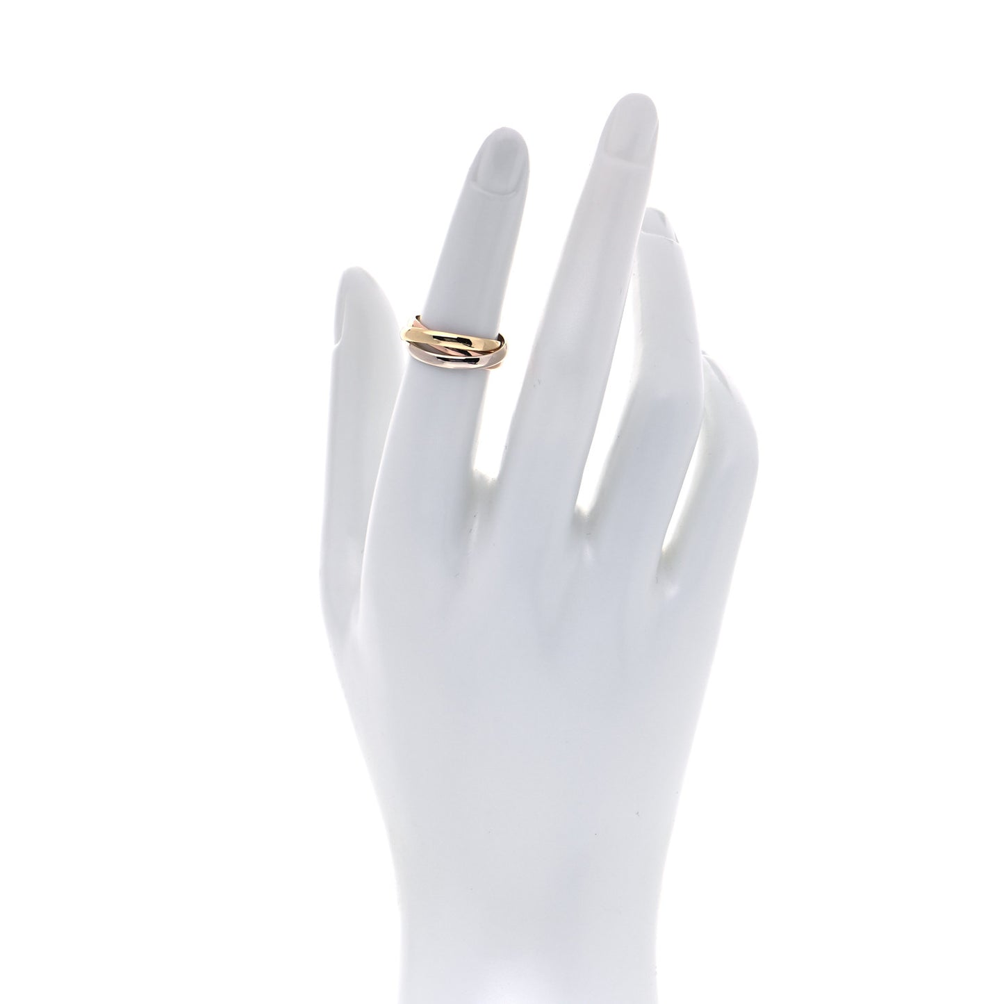 18K Pink Yellow White Gold Small Trinity Ring 50 5.25
