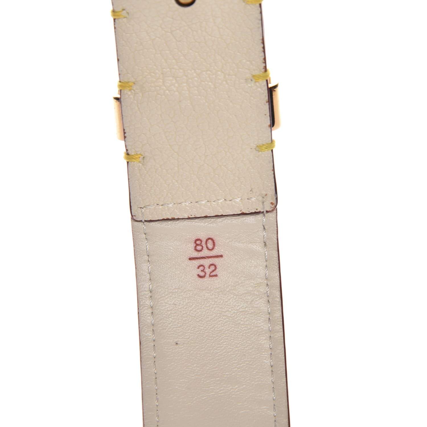 Louis Vuitton Suhali Studded Belt 80 32 White 5 of 8