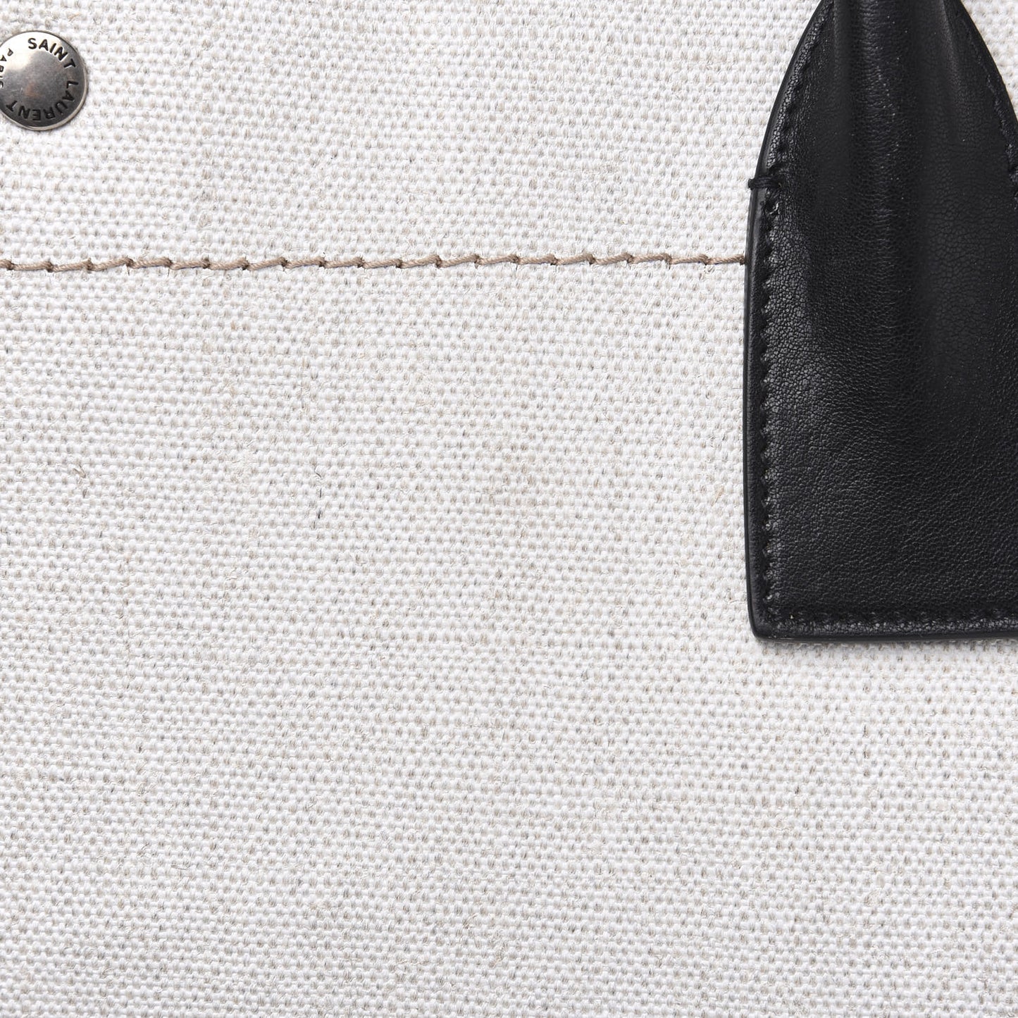 Linen Calfskin Rive Gauche Tote Optic White