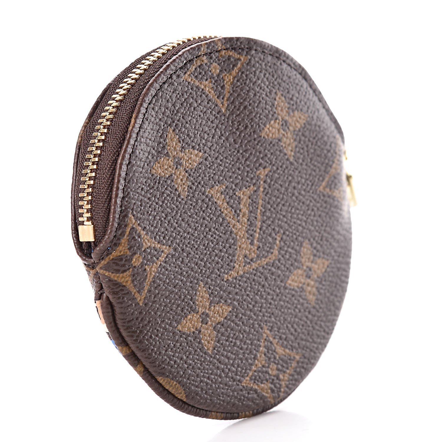 Louis Vuitton Monogram 2019 Christmas Animation Round Coin Purse Blue 3 of 8