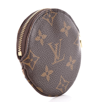 Louis Vuitton Monogram 2019 Christmas Animation Round Coin Purse Blue 3 of 8