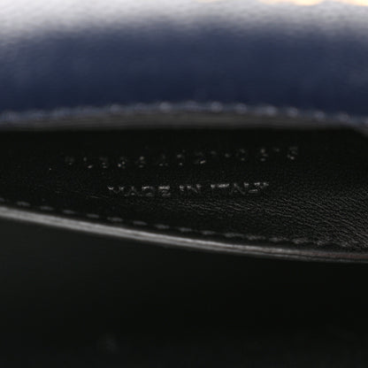 Saint Laurent Grain De Poudre Medium Classic Monogram Kate Satchel Deep Marine 7 of 13