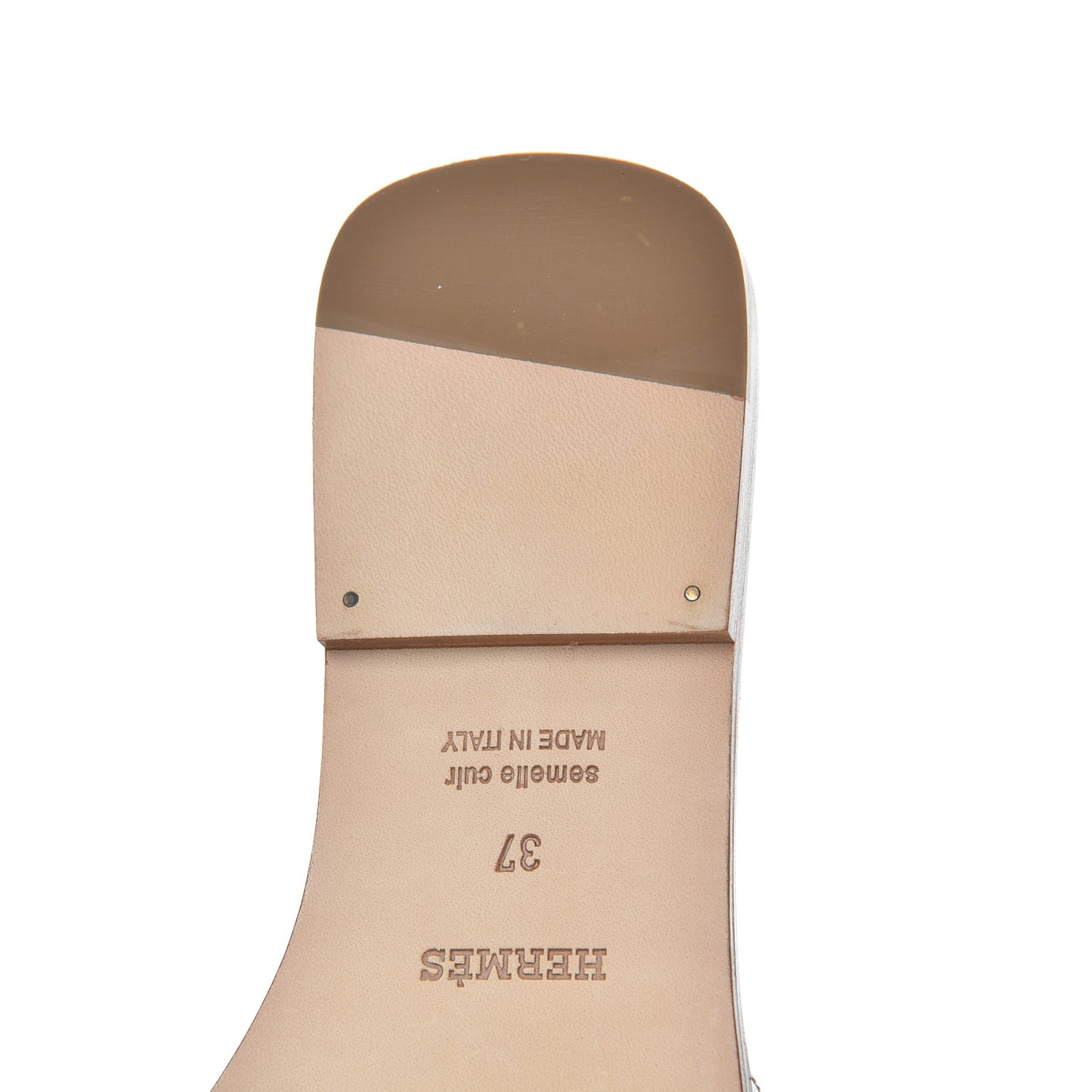 Box Calfskin Oran Sandals 37 White