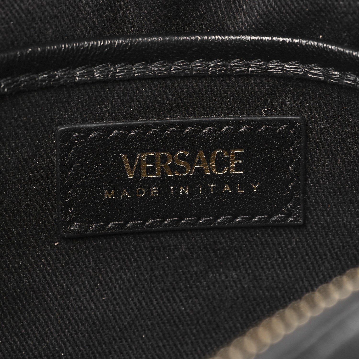 Versace Nappa Quilted Virtus Shoulder Bag Black 6 of 9