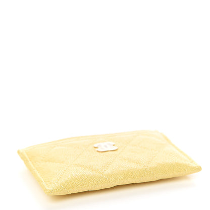 Chanel Iridescent Caviar Quilted Card Holder Yellow 4 of 9