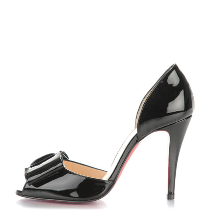 Christian Louboutin Patent Joli Noeud Dorcet Heels 35.5 Black 1 of 7