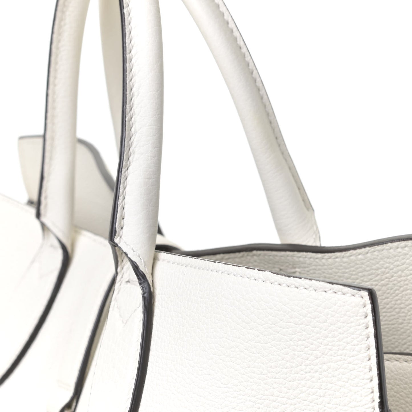 Soft Calfskin Medium Jackie Top Handle Bag Mystic White