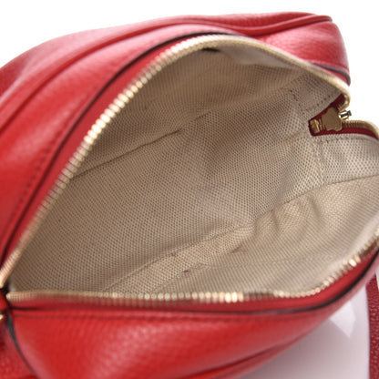 Gucci Pebbled Calfskin Small Soho Disco Bag Tabasco Red 5 of 7