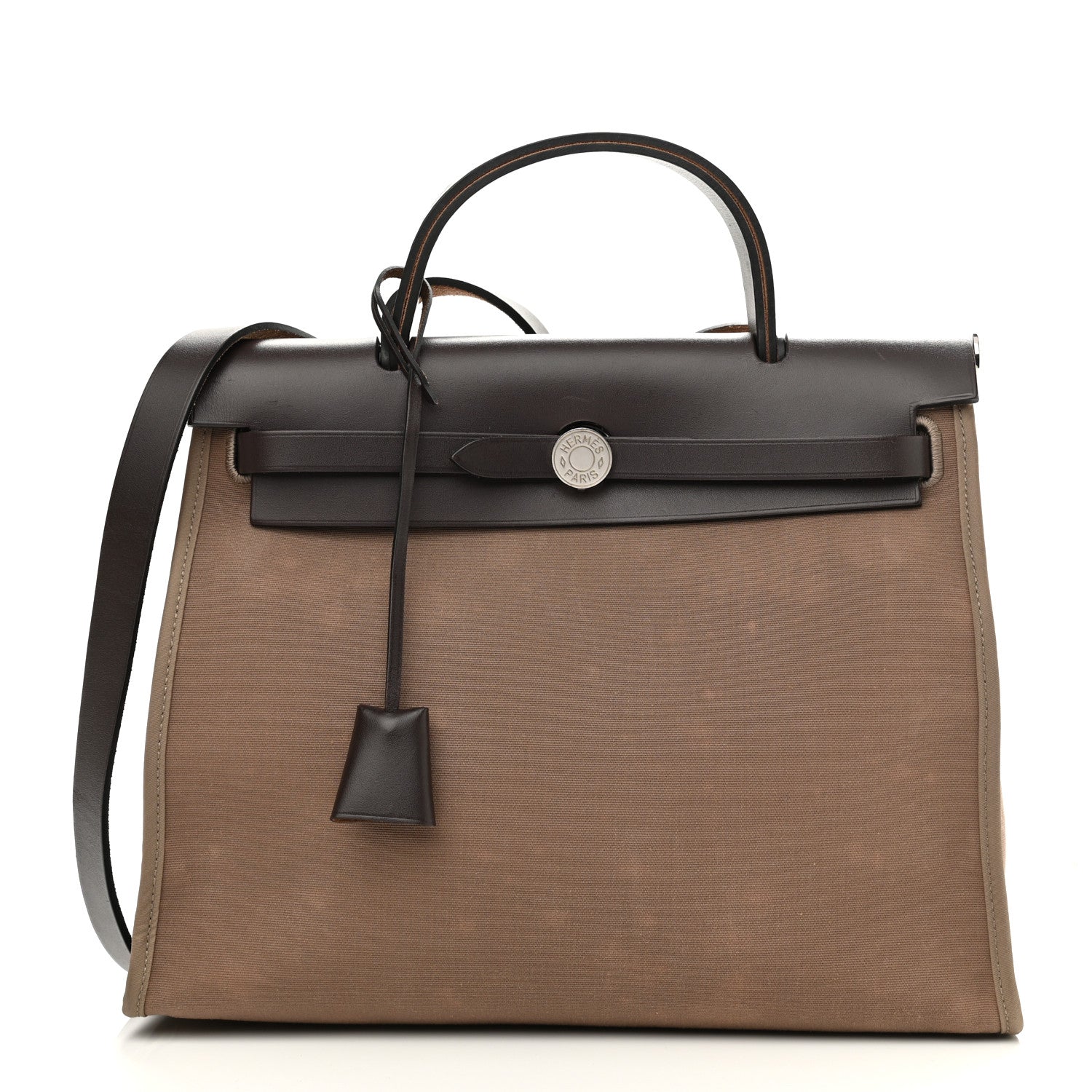 Hermes Vache Hunter Toile Herbag Zip 31 PM Etoupe Ebene 3 of 11