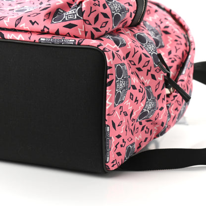 Saint Laurent Canvas Radio Print City Backpack Pink 8 of 8