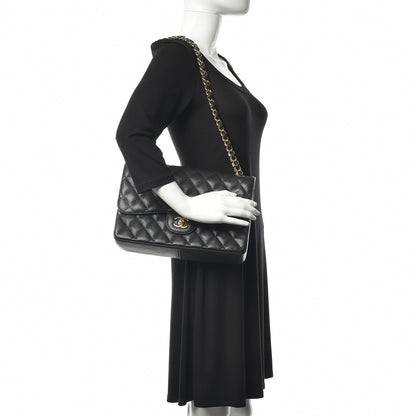 Chanel Caviar Quilted Jumbo Double Flap Black 2 of 11