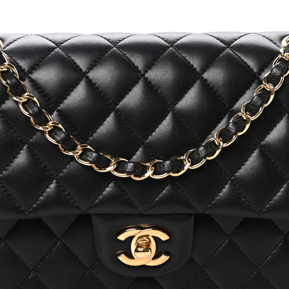 Chanel Lambskin Quilted Medium Double Flap Black 7 of 10