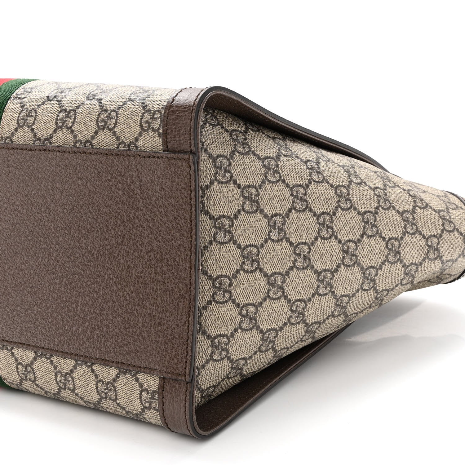 Gucci GG Supreme Monogram Web Medium Ophidia Tote Bag Brown 9 of 9