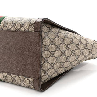 Gucci GG Supreme Monogram Web Medium Ophidia Tote Bag Brown 9 of 9
