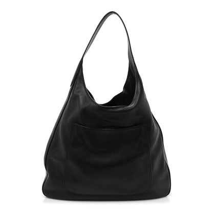 Prada Vitello Daino Medium Pocket Hobo Bag Black 1 of 12