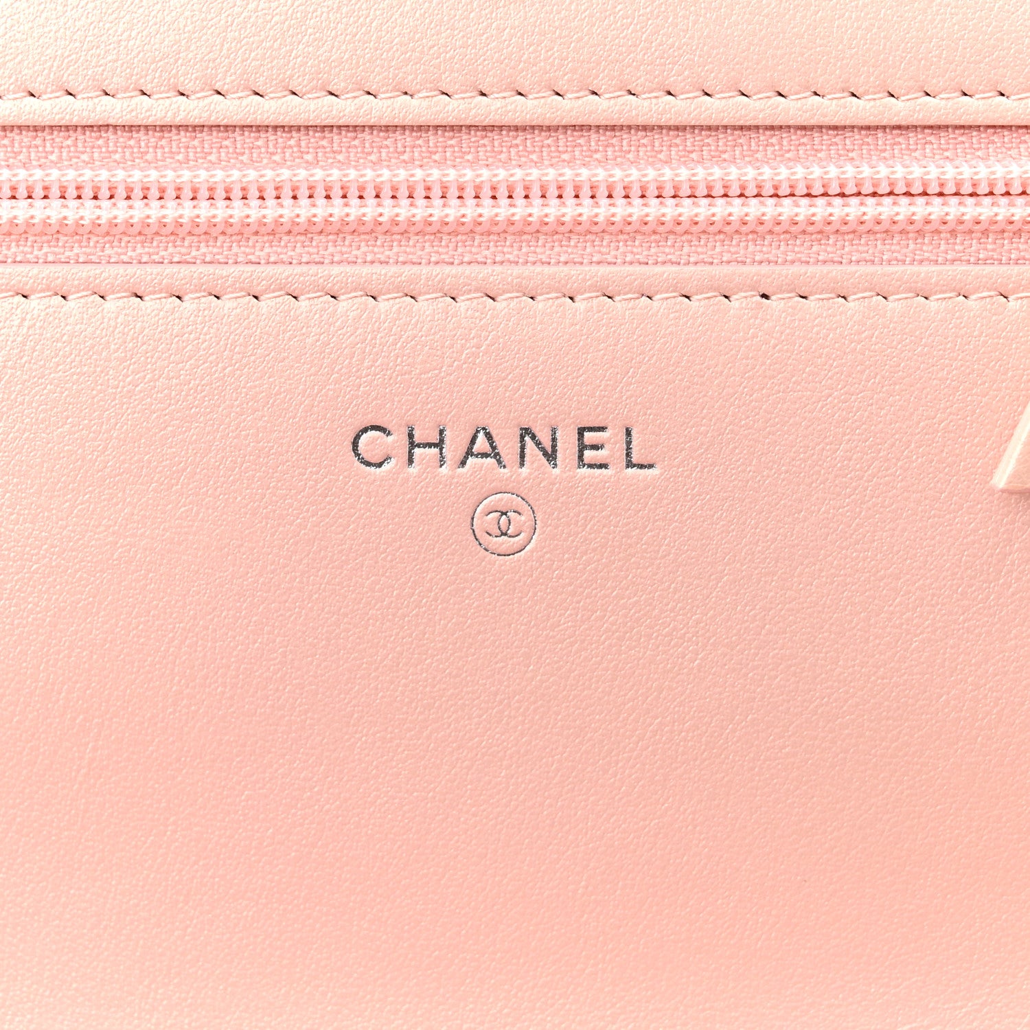 Chanel Metallic Caviar Quilted Vintage Mademoiselle Wallet On Chain WOC Light Pink 6 of 12