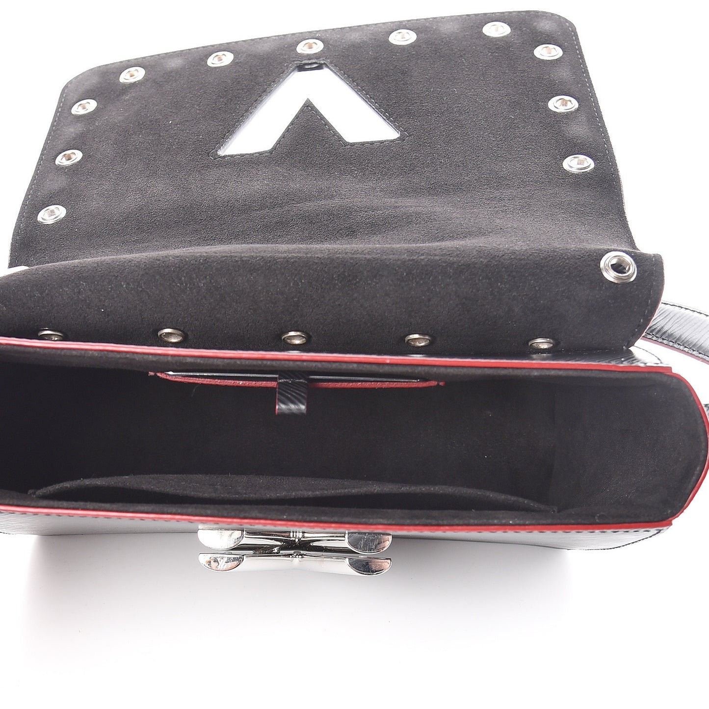 Epi Studded Twist Shoulder Bag MM Black