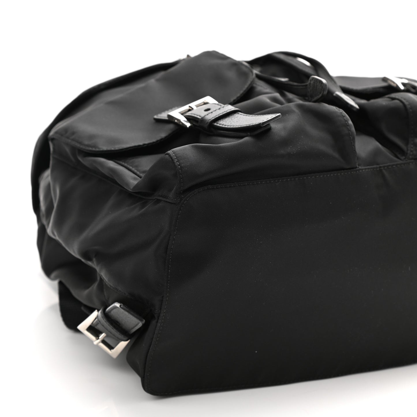 Tessuto Nylon Saffiano Medium Backpack Black