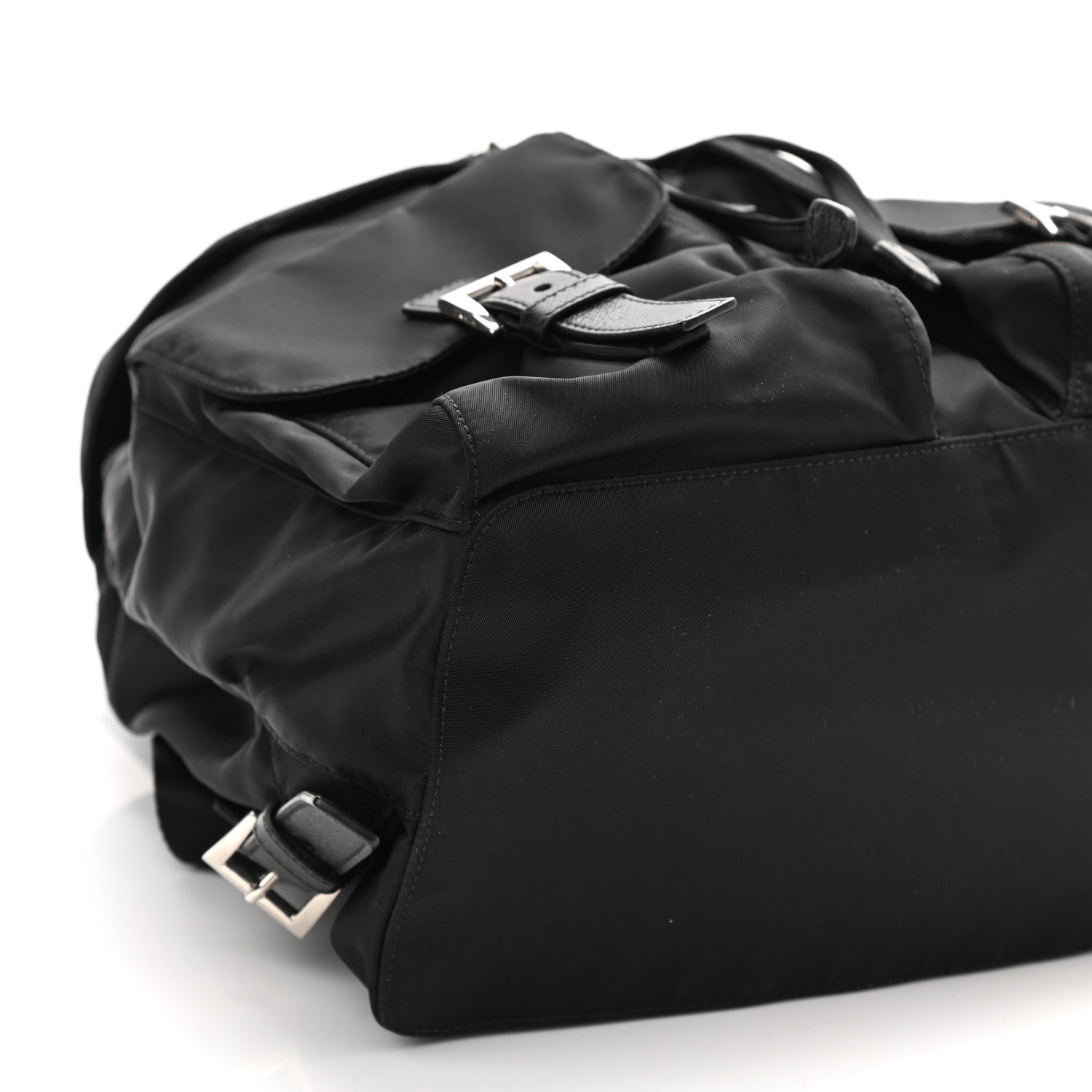 Prada Tessuto Nylon Saffiano Medium Backpack Black 9 of 10