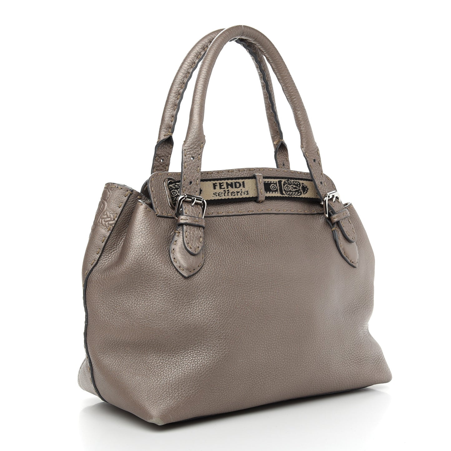 Cuoio Romano Selleria Small Villa Borghese Tote Peltro