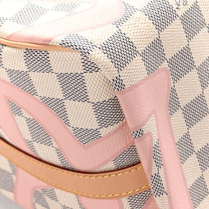 Louis Vuitton Damier Azur Tahitienne Speedy Bandouliere 30 Rose Ballerine 11 of 12