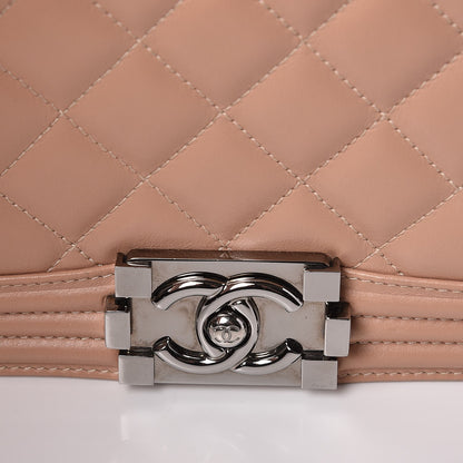 Chanel Calfskin Chevron Quilted New Medium Boy Flap Beige 8 of 14