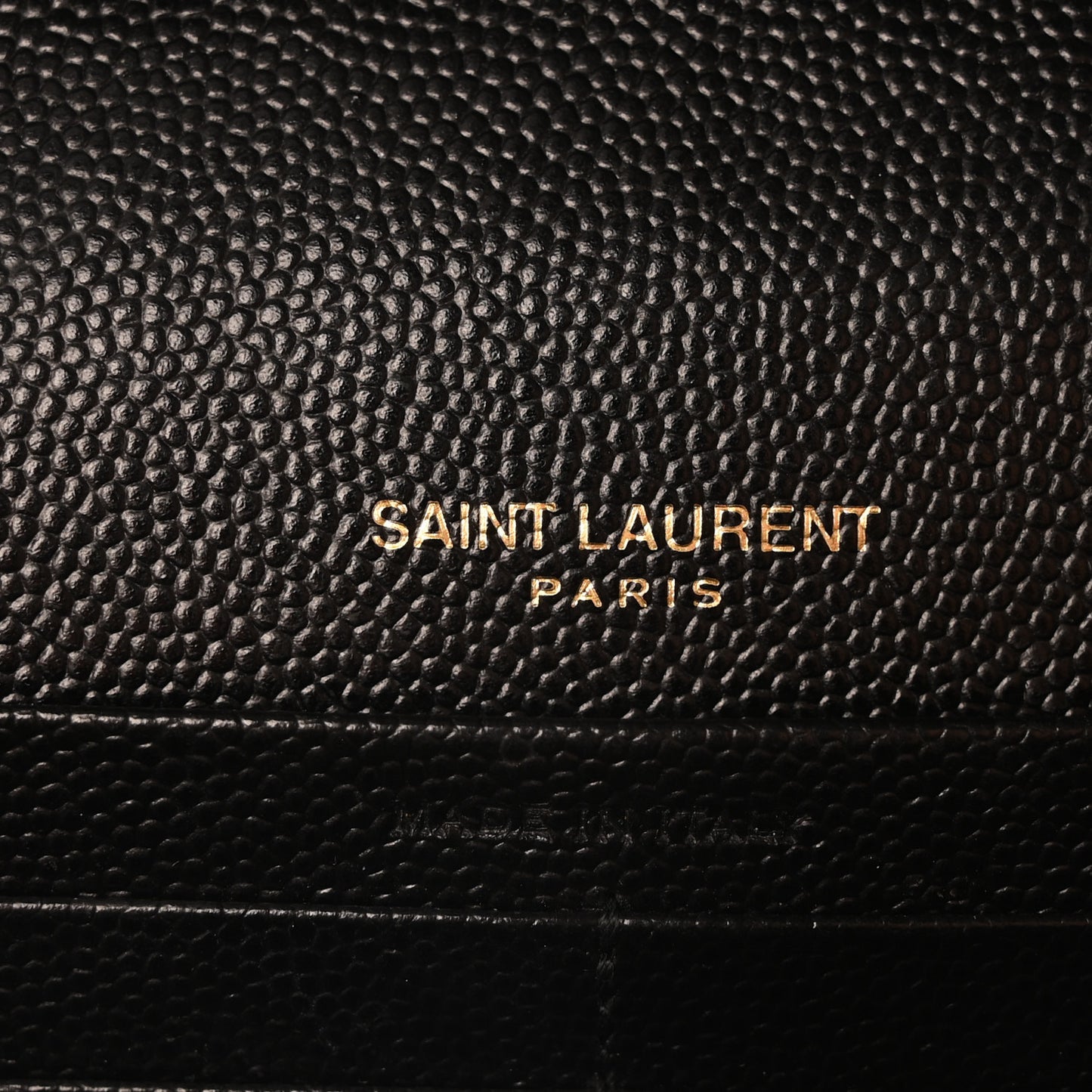 Grain De Poudre Matelasse Chevron Monogram Chain Wallet Black