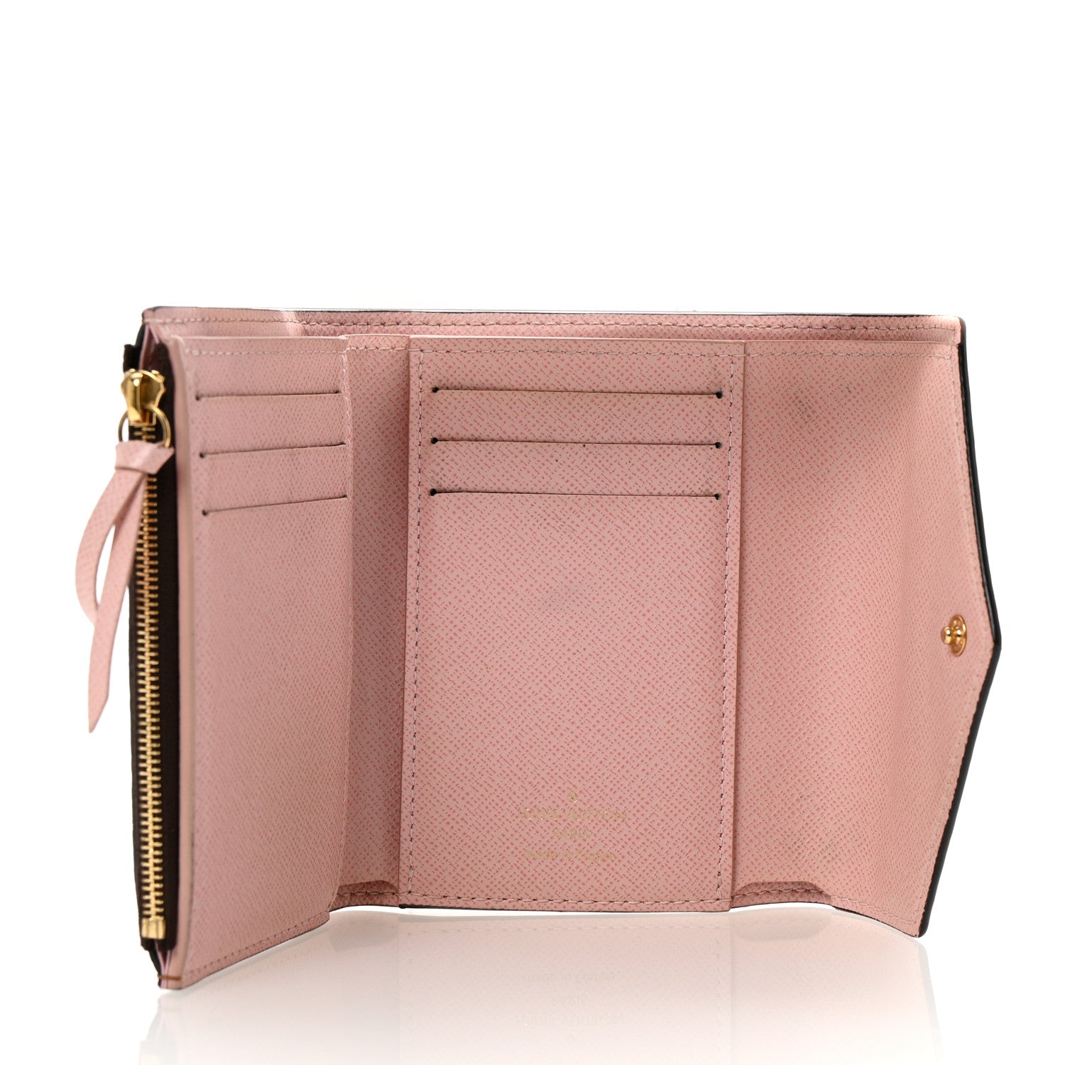 Louis Vuitton Damier Ebene Victorine Wallet Rose Ballerine 5 of 7