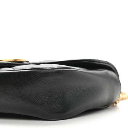 Gucci Calfskin Matelasse Super Mini GG Marmont Shoulder Bag Black 9 of 9
