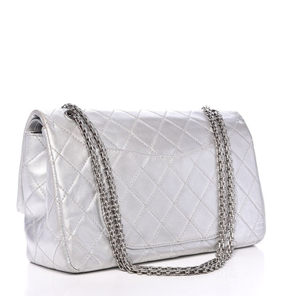 Chanel Metallic Lambskin Quilted 2.55 Reissue 227 Flap Silver 3 of 17