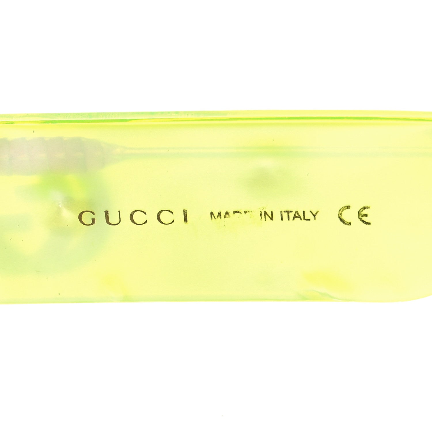 Gucci Acetate Rectangular Sunglasses GG0516S Fluorescent Yellow 5 of 8