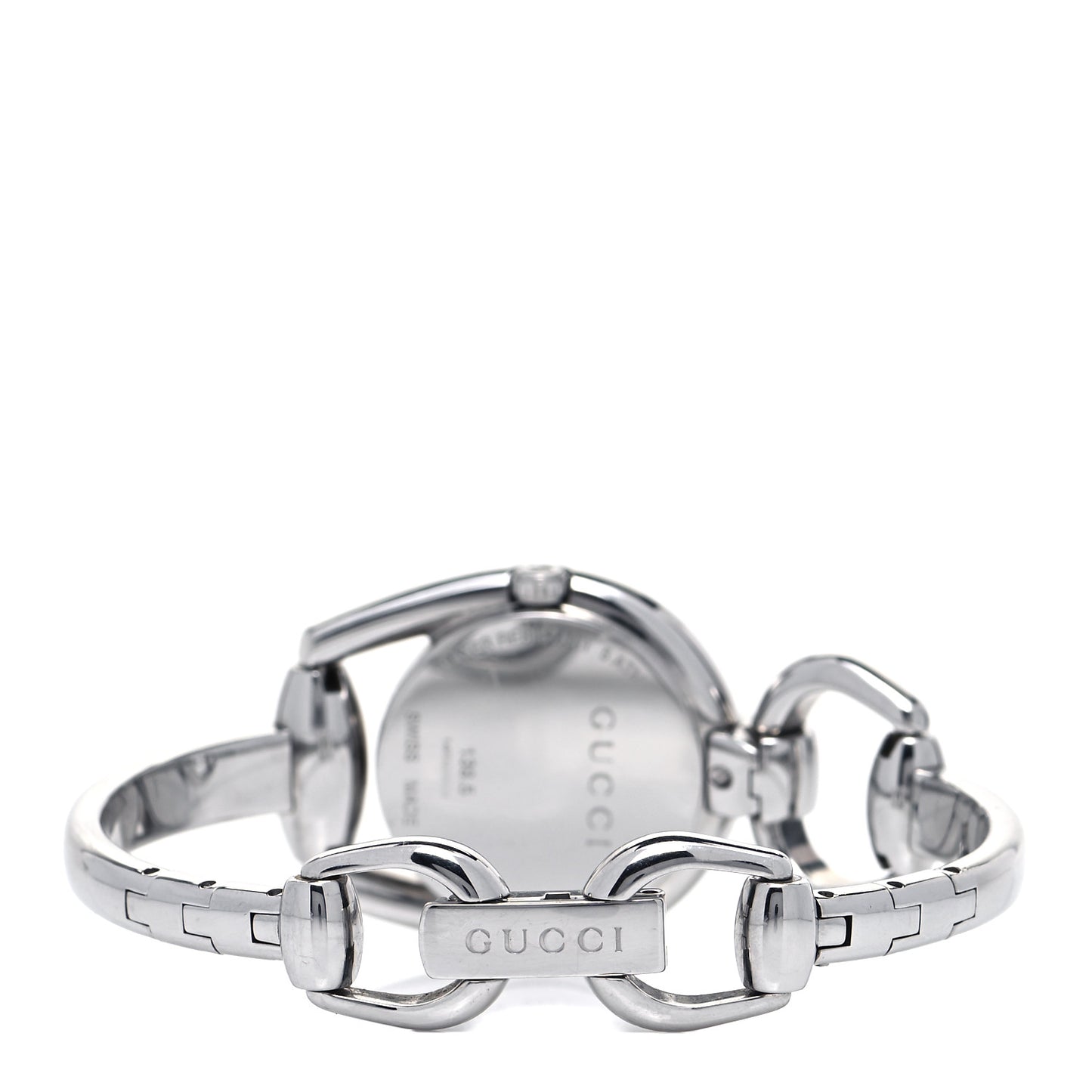 Stainless Steel Diamond Mother of Pearl 28mm Horsebit Quartz Watch