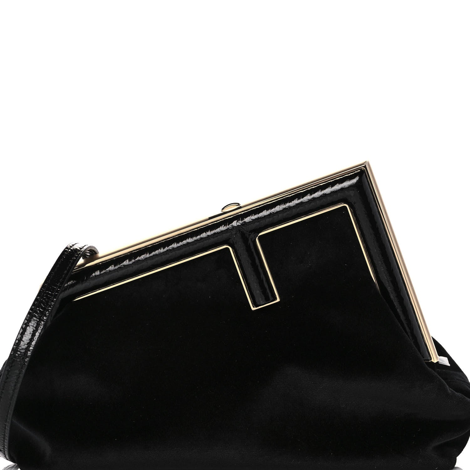 Fendi Velvet Karung Small Fendi First Black 9 of 11
