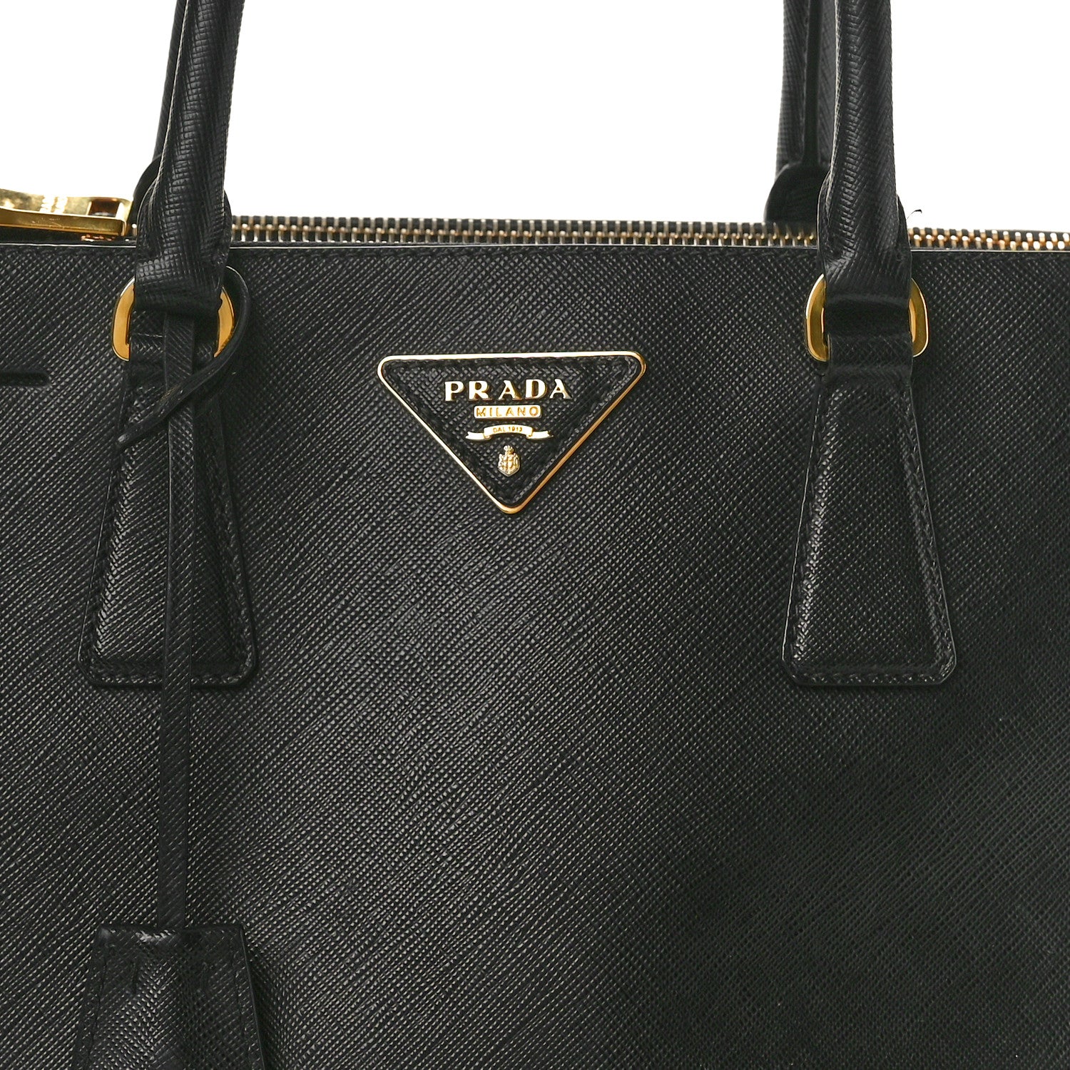 Prada Saffiano Small Galleria Double Zip Tote Black 8 of 10