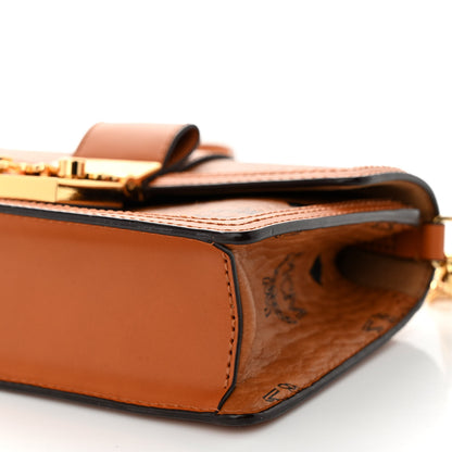 MCM Visetos Monogram Mini Tracy Crossbody Bag Cognac 9 of 9