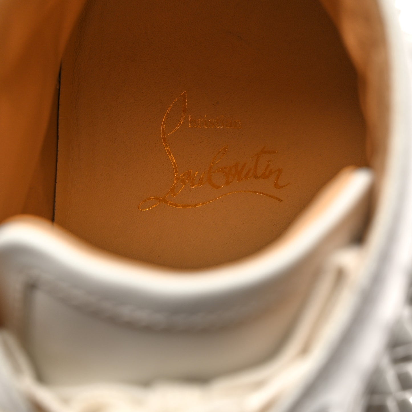 Calfskin Louis Spikes Flat Sneakers 44 White 42.5 White