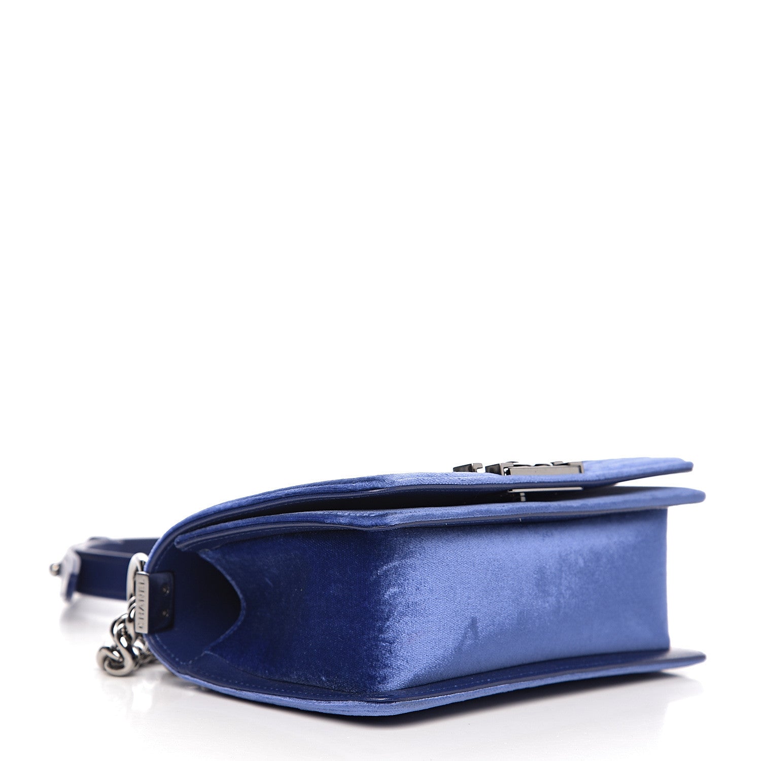 Chanel Velvet Quilted Small Boy Flap Blue 3 of 11