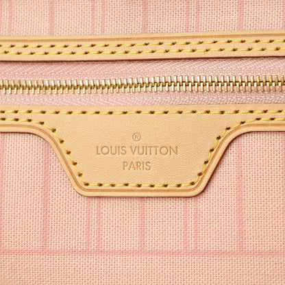 Louis Vuitton Damier Azur Neo Neverfull MM Rose Ballerine 7 of 8