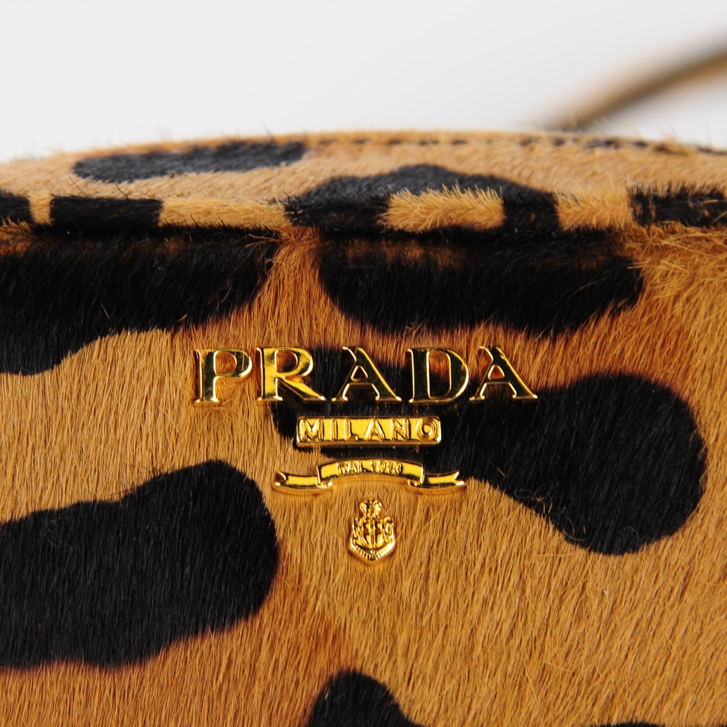 Prada Calf Hair Leopard Print Crossbody Camera Bag Miele Moro 8 of 10