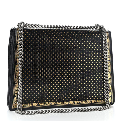 Gucci X SEGA Calfskin GUCCY Stars Medium Dionysus Shoulder Bag Black Gold 3 of 10