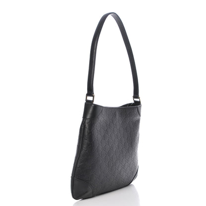 Gucci Guccissima Signature Shoulder Bag Black 3 of 7