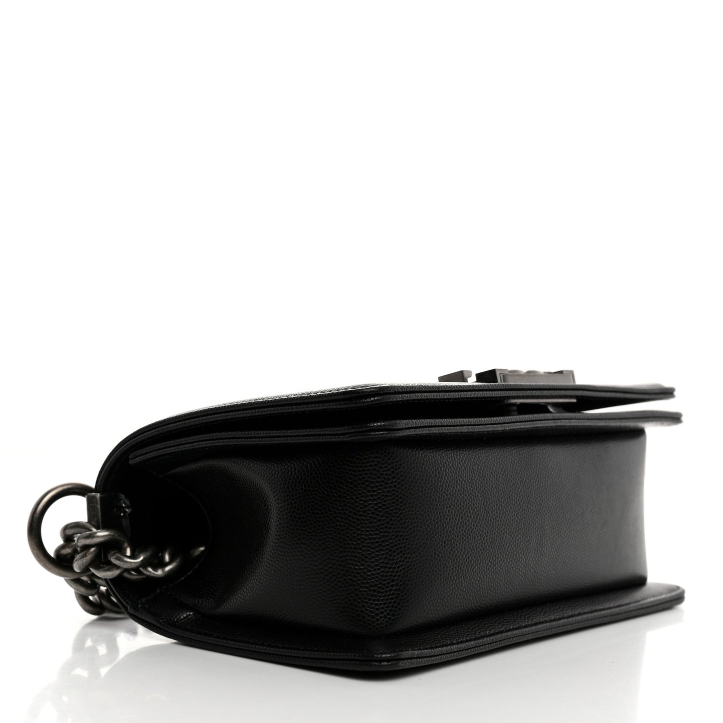 Caviar Quilted Small Boy Flap Black